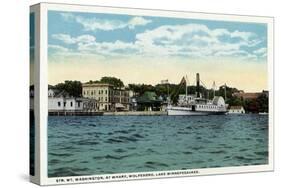 Lake Winnipesaukee, Maine - Mt. Washington Steamer at Wolfeboro Wharf-Lantern Press-Stretched Canvas