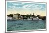 Lake Winnipesaukee, Maine - Mt. Washington Steamer at Wolfeboro Wharf-Lantern Press-Mounted Art Print