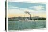 Lake Winnipesaukee, Maine - Mt. Washington Steamer, Ossipee Range View-Lantern Press-Stretched Canvas