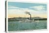 Lake Winnipesaukee, Maine - Mt. Washington Steamer, Ossipee Range View-Lantern Press-Stretched Canvas