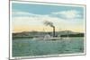 Lake Winnipesaukee, Maine - Mt. Washington Steamer, Ossipee Range View-Lantern Press-Mounted Art Print