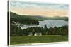 Lake Winnipesaukee, Maine - View of the Weirs-Lantern Press-Stretched Canvas