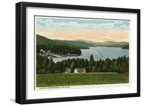 Lake Winnipesaukee, Maine - View of the Weirs-Lantern Press-Framed Art Print