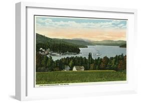 Lake Winnipesaukee, Maine - View of the Weirs-Lantern Press-Framed Art Print