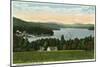 Lake Winnipesaukee, Maine - View of the Weirs-Lantern Press-Mounted Art Print