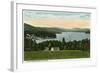 Lake Winnipesaukee, Maine - View of the Weirs-Lantern Press-Framed Art Print