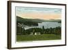 Lake Winnipesaukee, Maine - View of the Weirs-Lantern Press-Framed Art Print