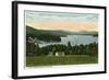Lake Winnipesaukee, Maine - View of the Weirs-Lantern Press-Framed Art Print