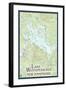 Lake Winnipesaukee, New Hampshire - No Icons-Lantern Press-Framed Art Print