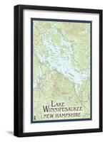 Lake Winnipesaukee, New Hampshire - No Icons-Lantern Press-Framed Art Print