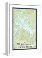 Lake Winnipesaukee, New Hampshire - No Icons-Lantern Press-Framed Art Print