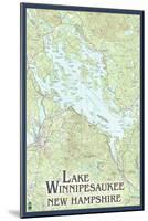 Lake Winnipesaukee, New Hampshire - No Icons-Lantern Press-Mounted Art Print