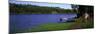 Lake with Cabin and Boat, Near Falun, Dalarna, Sweden-null-Mounted Photographic Print