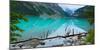 Lake with Canadian Rockies in the Background, Lake Louise, Banff National Park, Alberta, Canada-null-Mounted Photographic Print