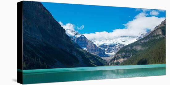 Lake with Canadian Rockies in the Background, Lake Louise, Banff National Park, Alberta, Canada-null-Stretched Canvas