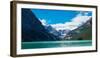 Lake with Canadian Rockies in the Background, Lake Louise, Banff National Park, Alberta, Canada-null-Framed Photographic Print