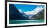 Lake with Canadian Rockies in the Background, Lake Louise, Banff National Park, Alberta, Canada-null-Framed Photographic Print