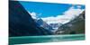 Lake with Canadian Rockies in the Background, Lake Louise, Banff National Park, Alberta, Canada-null-Mounted Photographic Print