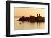 Lake with Castle Church at Sundown, Friedrichshafen, Lake of Constance, Baden-Wurttemberg, Germany-Ernst Wrba-Framed Photographic Print