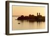 Lake with Castle Church at Sundown, Friedrichshafen, Lake of Constance, Baden-Wurttemberg, Germany-Ernst Wrba-Framed Photographic Print