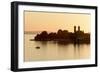 Lake with Castle Church at Sundown, Friedrichshafen, Lake of Constance, Baden-Wurttemberg, Germany-Ernst Wrba-Framed Photographic Print