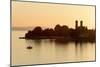 Lake with Castle Church at Sundown, Friedrichshafen, Lake of Constance, Baden-Wurttemberg, Germany-Ernst Wrba-Mounted Photographic Print