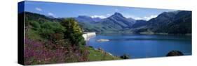 Lake with Dam, Roselend Lake, Beaufortain Area, French Alps-null-Stretched Canvas