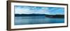 Lake with Mountain Range in the Background, Lake Pend Oreille, Idaho, USA-null-Framed Photographic Print