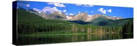 Lake with Mountain Range in the Background, Sprague Lake, Rocky Mountain National Park, Colorado-null-Stretched Canvas