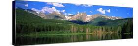 Lake with Mountain Range in the Background, Sprague Lake, Rocky Mountain National Park, Colorado-null-Stretched Canvas