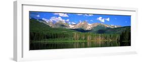 Lake with Mountain Range in the Background, Sprague Lake, Rocky Mountain National Park, Colorado-null-Framed Photographic Print