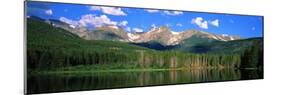 Lake with Mountain Range in the Background, Sprague Lake, Rocky Mountain National Park, Colorado-null-Mounted Photographic Print
