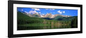 Lake with Mountain Range in the Background, Sprague Lake, Rocky Mountain National Park, Colorado-null-Framed Photographic Print