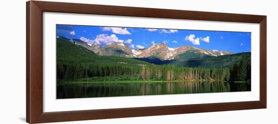 Lake with Mountain Range in the Background, Sprague Lake, Rocky Mountain National Park, Colorado-null-Framed Photographic Print