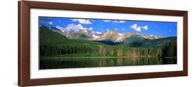 Lake with Mountain Range in the Background, Sprague Lake, Rocky Mountain National Park, Colorado-null-Framed Photographic Print