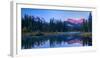 Lake with mountains in background, Three Sisters Mountain, Mount Lawrence Grassi, Canmore, Alber...-null-Framed Photographic Print