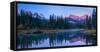 Lake with mountains in background, Three Sisters Mountain, Mount Lawrence Grassi, Canmore, Alber...-null-Framed Stretched Canvas