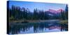 Lake with mountains in background, Three Sisters Mountain, Mount Lawrence Grassi, Canmore, Alber...-null-Stretched Canvas