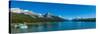 Lake with Mountains in the Background, Maligne Lake, Jasper National Park, Alberta, Canada-null-Stretched Canvas