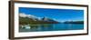 Lake with Mountains in the Background, Maligne Lake, Jasper National Park, Alberta, Canada-null-Framed Photographic Print