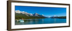 Lake with Mountains in the Background, Maligne Lake, Jasper National Park, Alberta, Canada-null-Framed Photographic Print