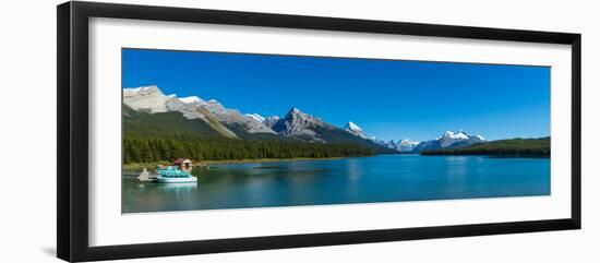 Lake with Mountains in the Background, Maligne Lake, Jasper National Park, Alberta, Canada-null-Framed Photographic Print