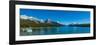 Lake with Mountains in the Background, Maligne Lake, Jasper National Park, Alberta, Canada-null-Framed Photographic Print