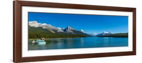 Lake with Mountains in the Background, Maligne Lake, Jasper National Park, Alberta, Canada-null-Framed Photographic Print