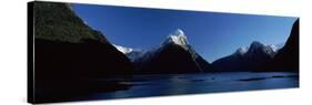 Lake with Mountains in the Background, Milford Sound, Fiordland National Park, South Island-null-Stretched Canvas