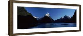 Lake with Mountains in the Background, Milford Sound, Fiordland National Park, South Island-null-Framed Photographic Print