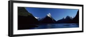 Lake with Mountains in the Background, Milford Sound, Fiordland National Park, South Island-null-Framed Photographic Print