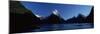 Lake with Mountains in the Background, Milford Sound, Fiordland National Park, South Island-null-Mounted Photographic Print