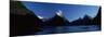 Lake with Mountains in the Background, Milford Sound, Fiordland National Park, South Island-null-Mounted Photographic Print