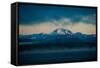 Lake with Mountains in the Background, Mt Lassen, Lake Almanor, California, USA-null-Framed Stretched Canvas